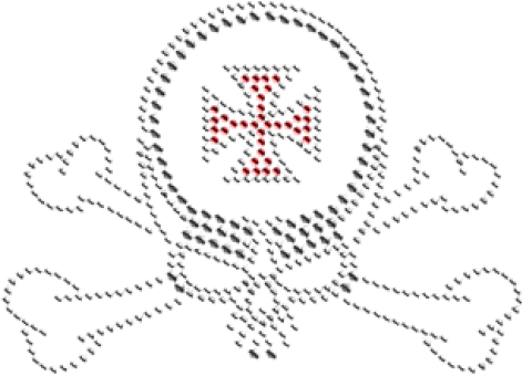 1030-rs Iron Cross Skull - Hound Dog True (500x500), Png Download