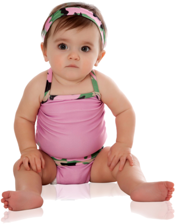 Patented Design Opens At Waist Fasten Baby Girl Pink - Sun Protective Clothing (480x480), Png Download
