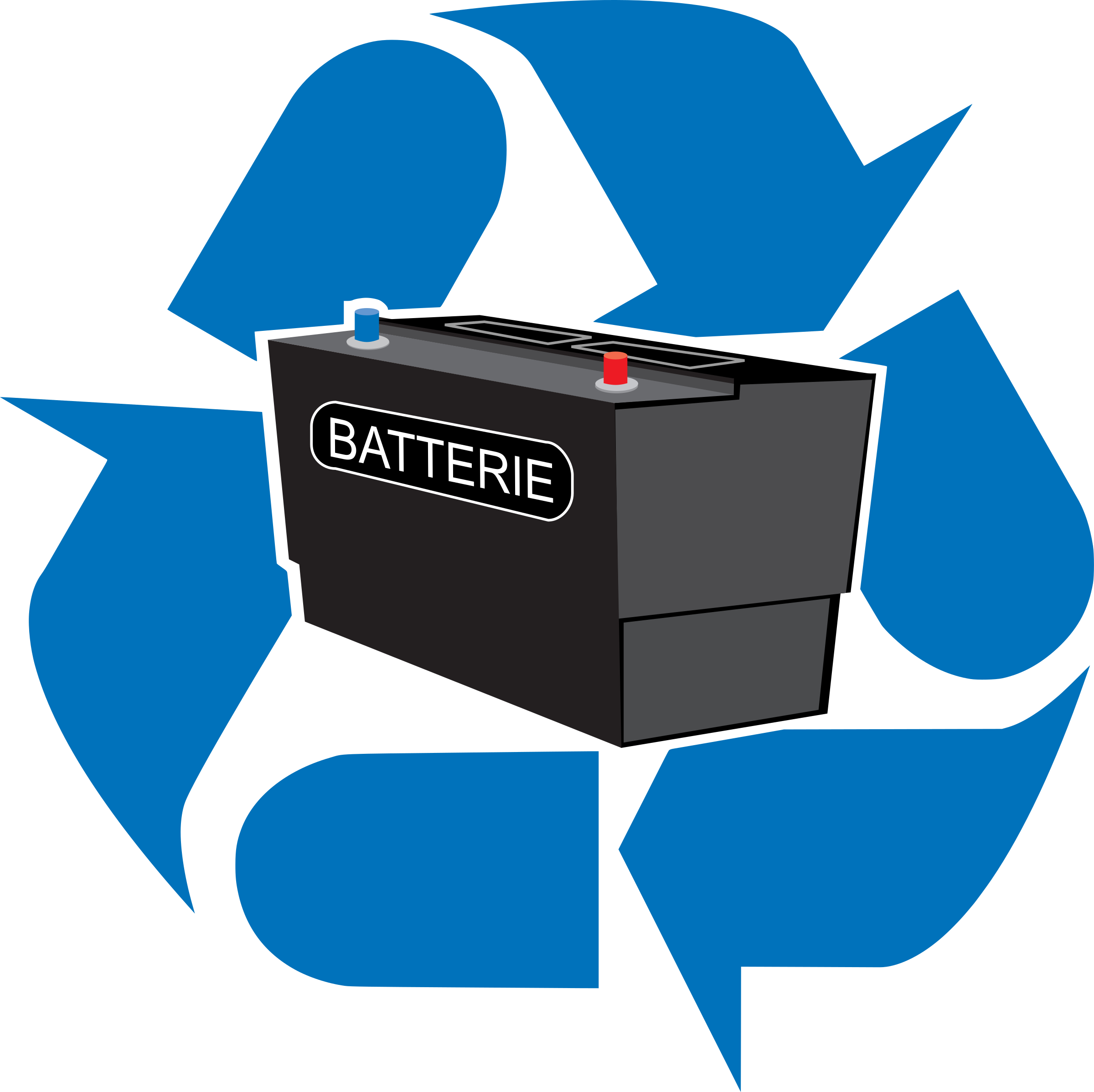 Car Battery Png - Recycling Batteries (2400x2396), Png Download