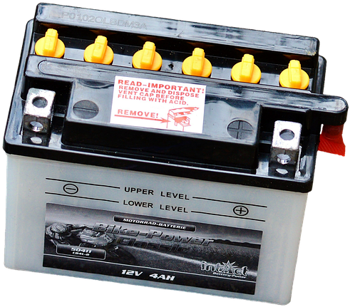 Motorcycle-battery - Battery Voltage Time Motorcycle (640x521), Png Download