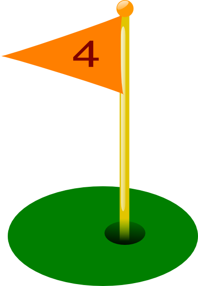 Golf Flag Clip Art - Golf Flag Hole 4 (408x591), Png Download