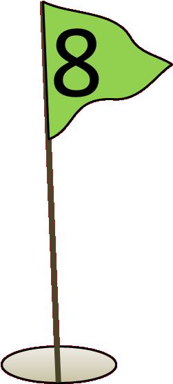 Hole - Golf Hole 8 Flag (265x576), Png Download