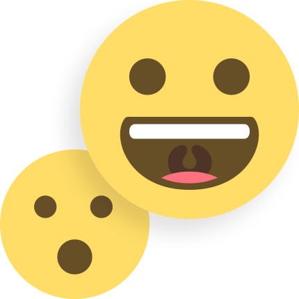 Surprised Emoji - Happy And Surprised Emoji (430x430), Png Download