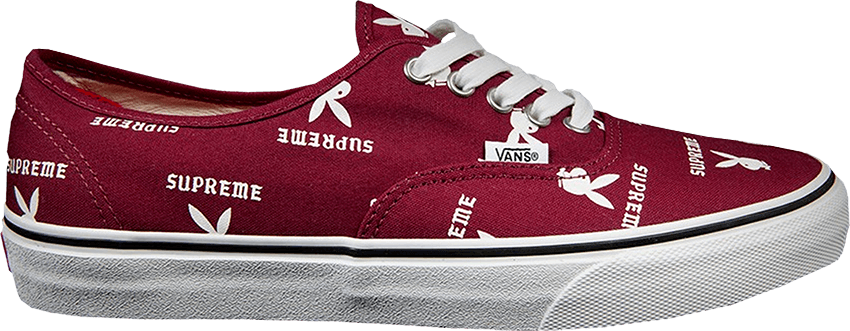 Supreme X Playboy X Authentic Pro - Skate Shoe (850x331), Png Download