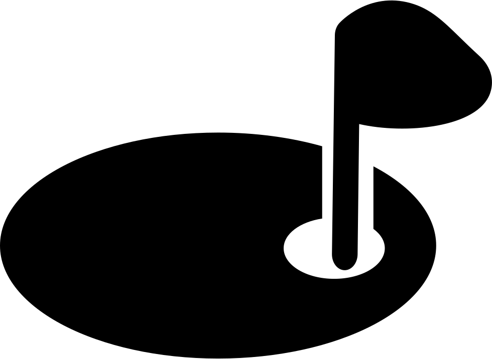 Golf Hole With A Flag Vector - Illustration (400x400), Png Download