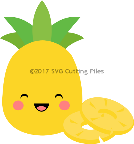 Kawaii Jpg Royalty Free Huge Freebie - Pineapple Kawaii Clipart Png (468x500), Png Download