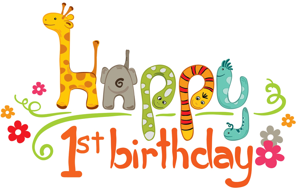 1st Birthday Png Transparent Image - Happy 1st Birthday Boy (1024x683), Png Download