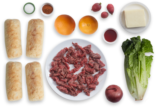 Spiced Beef & Pickled Onion Tortas With Cara Cara Orange, - Food (700x477), Png Download