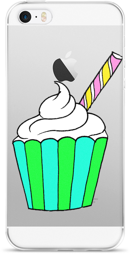 Cute Cupcake Iphone Case - Iphone (1000x1000), Png Download