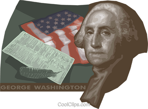 George Washington Royalty Free Vector Clip Art Illustration - Bronze Sculpture (480x353), Png Download