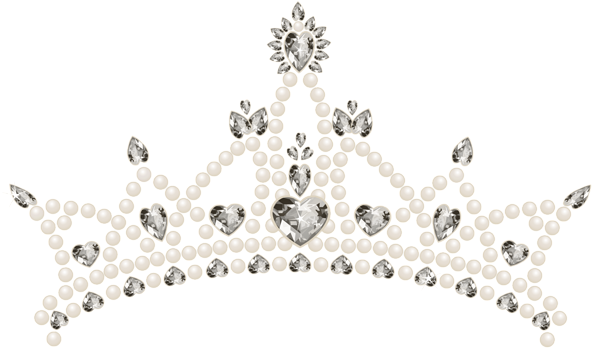 Tiara With Hearts Transparent Png Clip Art Image - Crown Png Transparent Background (600x357), Png Download