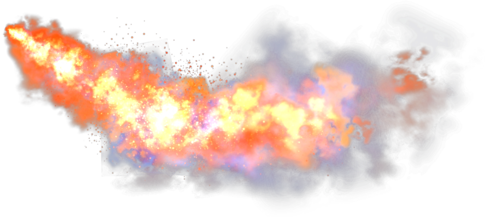 Flame Combustion Heat Transprent - Jet De Flamme Png (2000x1000), Png Download