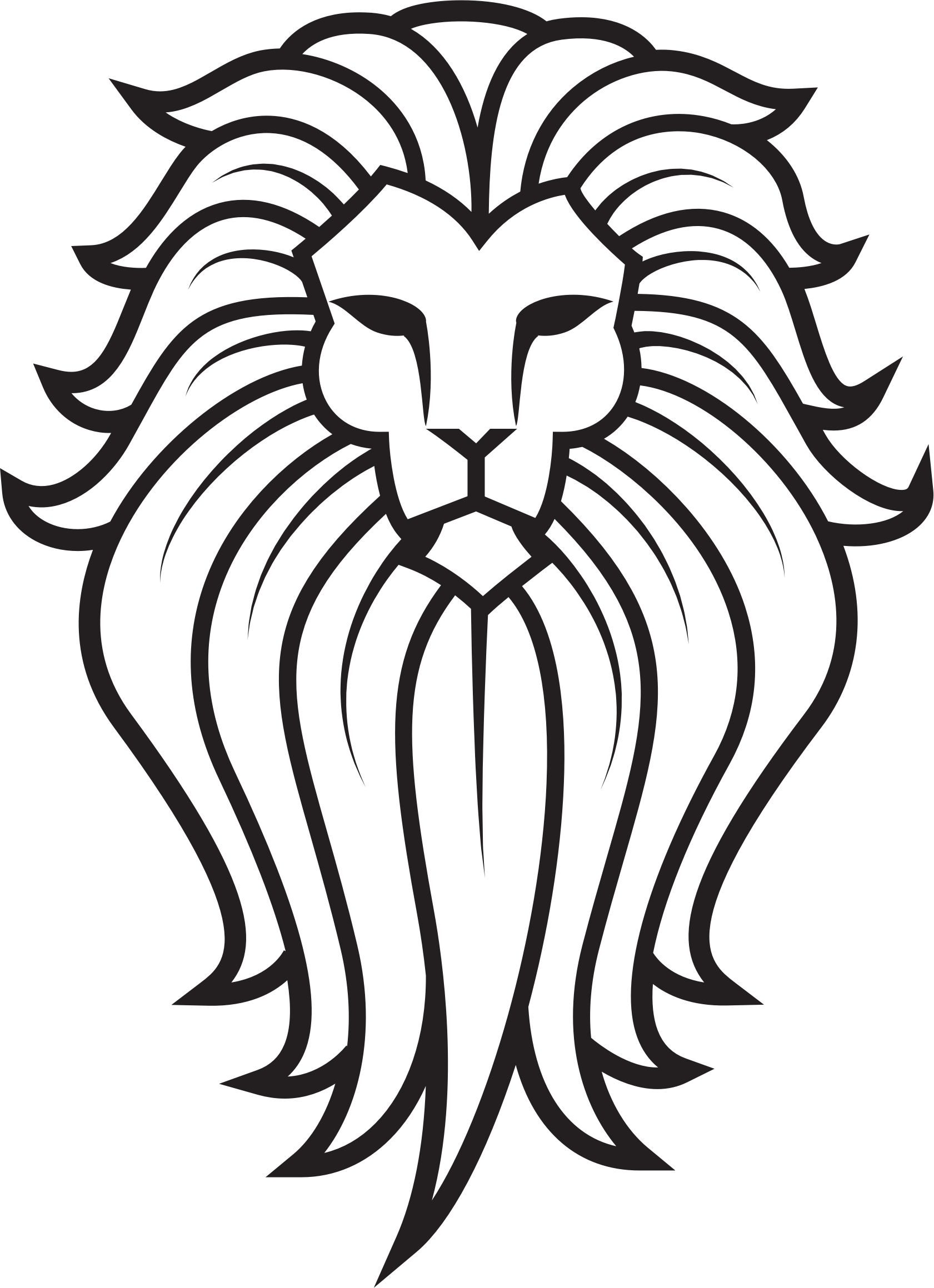 Large Lion Face Tattoo Misc Pinterest Largest - Lion Tattoo Png (1681x2319), Png Download