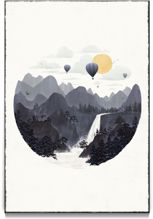 Compre Roundscape Ii De @filgouvea Em Posters De Alta - Roundscape Ii Throw Pillow Cover With Insert (16" X (800x800), Png Download