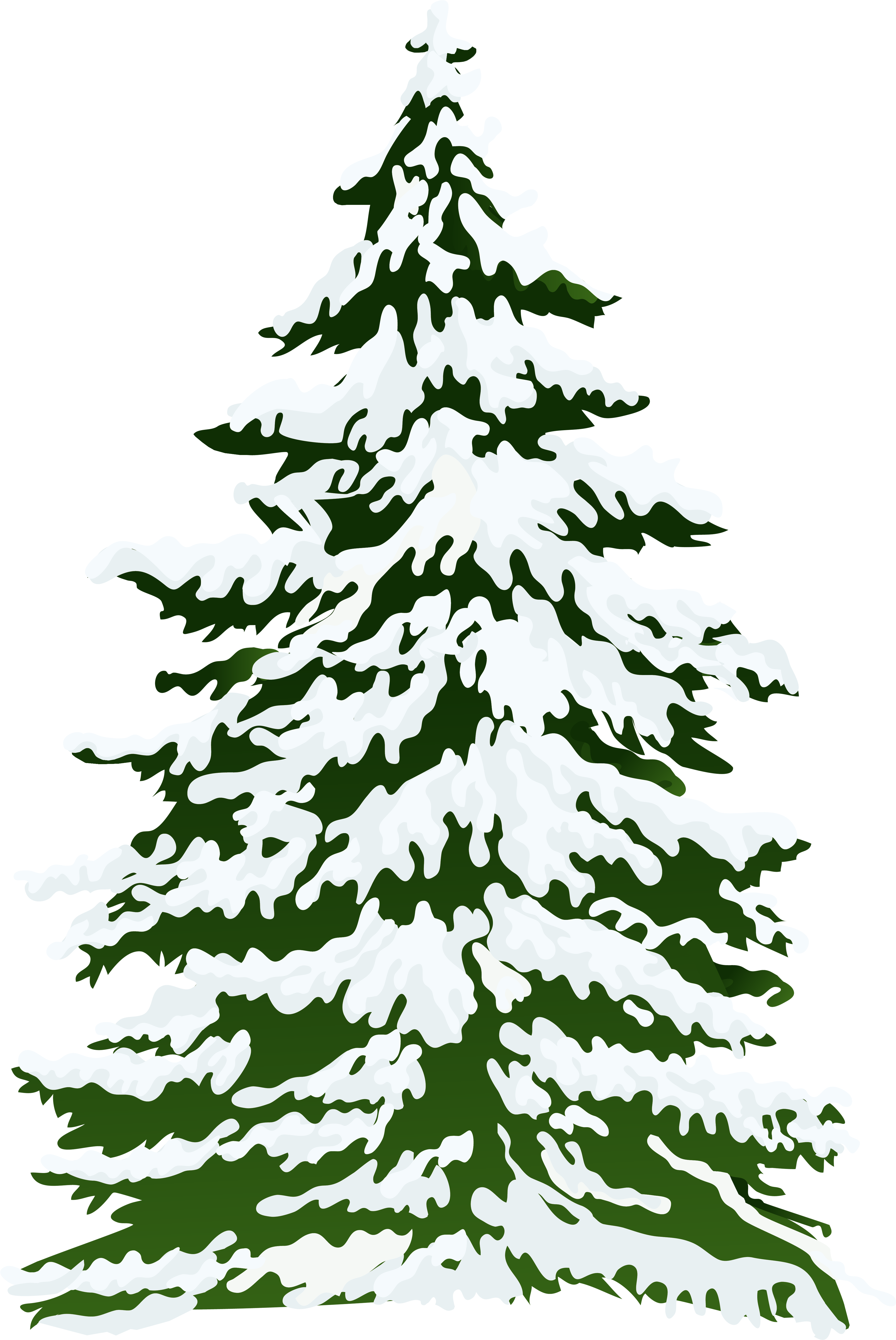 28 Collection Of Snowy Pine Tree Clipart - Watercolor Snow Tree Clipart (4402x6386), Png Download
