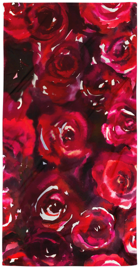 Watercolor Beauty Rose Towel - Watercolor Painting (600x600), Png Download