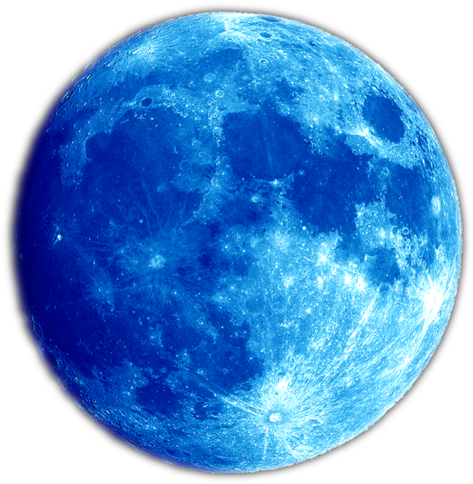 Blue Moon Png - Blue Full Moon Png (1000x713), Png Download