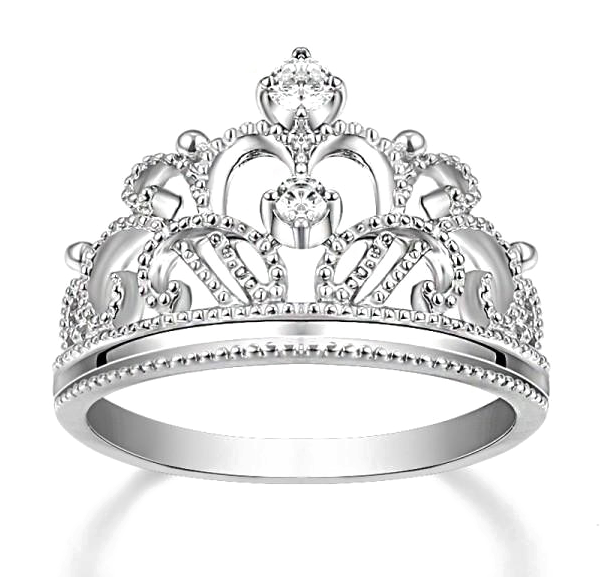 Diamond Crown Png Image Background - Crown Ring (600x600), Png Download