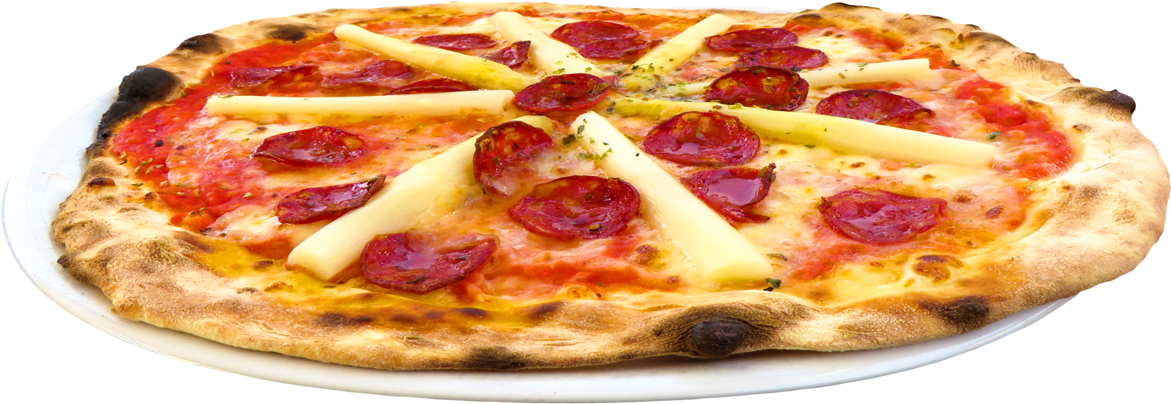 Pizza Ananas E Prosciutto (1800x673), Png Download