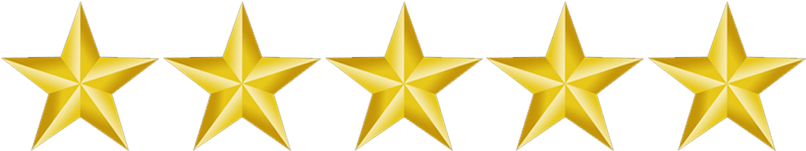 15 5 Gold Star Png For5 Gold Stars Png - Stars In A Line (1200x300), Png Download