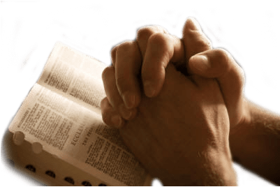 Hands Praying On Bible - Praying Hands Png Transparent (400x400), Png Download