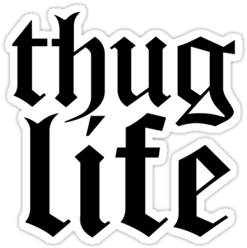 Amazing Thug Life Background Thug Life T Shirt Stickers - Ramzan Aaya Roza Rakho Ji (375x360), Png Download