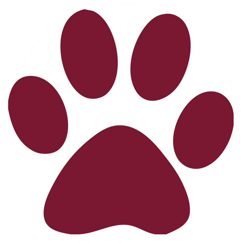 Custom Cat Paw Car Magnets - Navy Blue Dog Paw (800x800), Png Download
