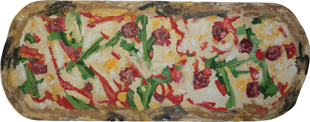 Pizza Painting - Torte (1077x424), Png Download