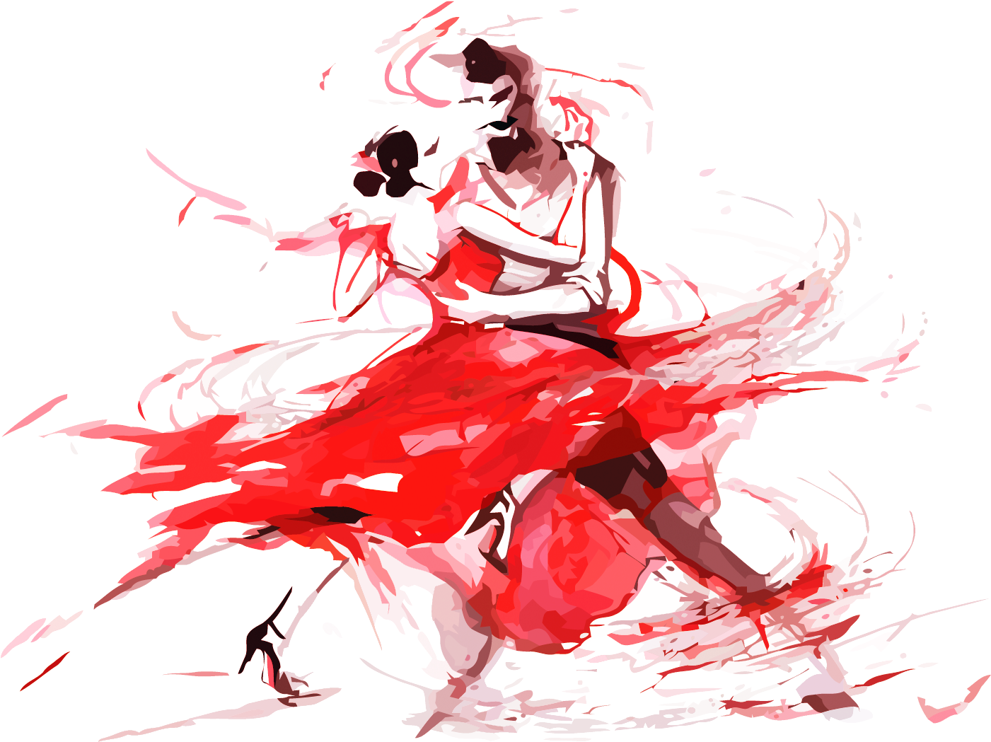 Tango Dance Allposters - Dance Watercolor Png (1500x1114), Png Download