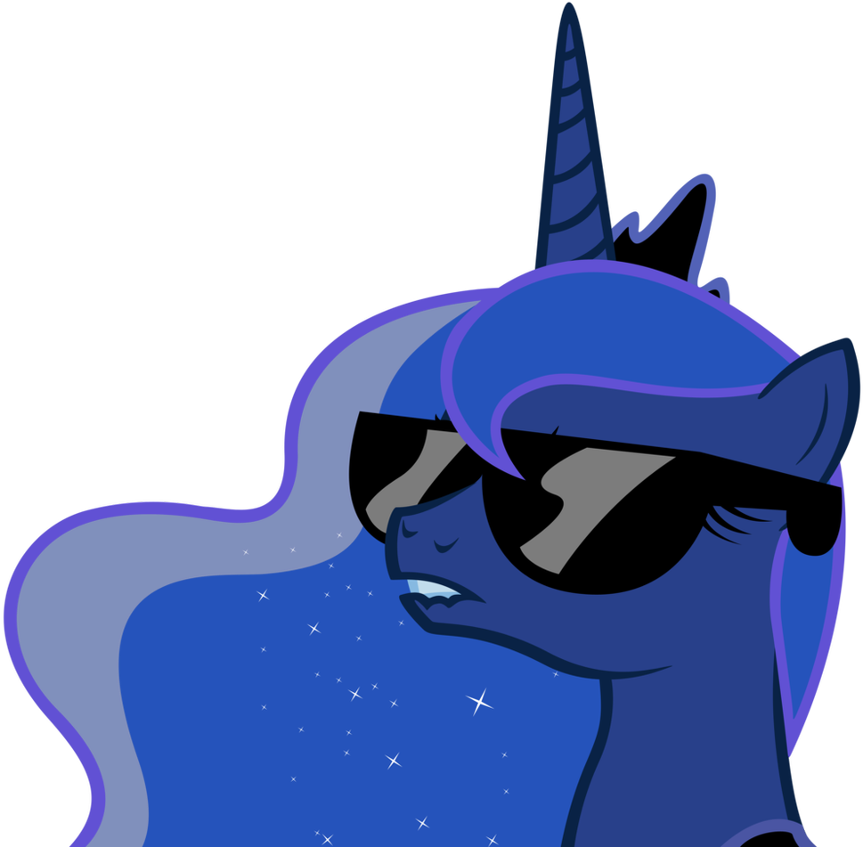 Fanmade Luna With Sunglasses - Luna Mlp Png (1000x954), Png Download