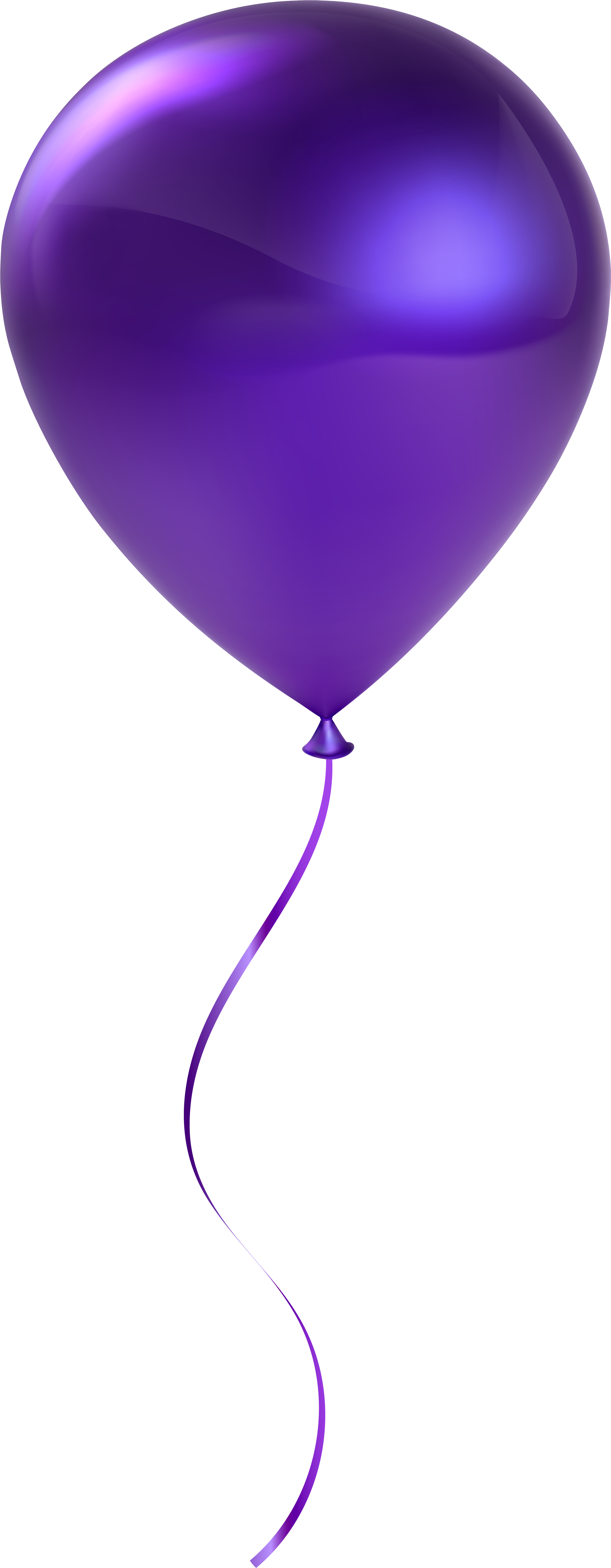 Single Purple Balloon Transparent Clip Artu200b Gallery - Purple Balloon Transparent Background (3118x8000), Png Download