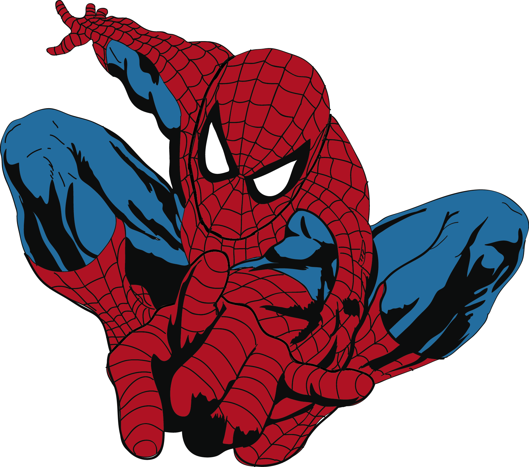 Spiderman Vector Spectacular Spider Man, Spiderman, - Spiderman Vector (1748x1545), Png Download