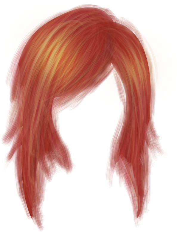 Painted Hair By Mihaelajoedesigns On Deviantart Black - Red Hair Wig Png (600x840), Png Download
