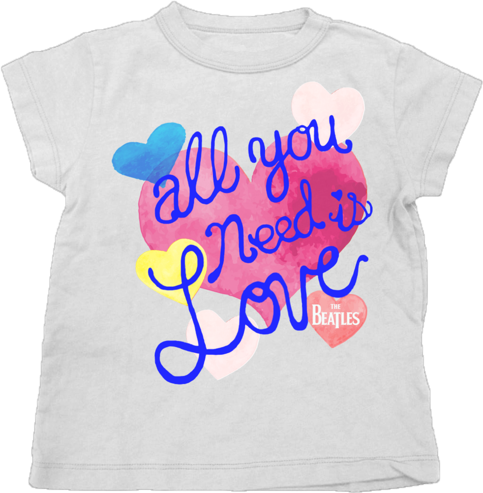 All You Need Watercolor Hearts Youth T-shirt - Kids Beatle Tshirts (1024x1024), Png Download