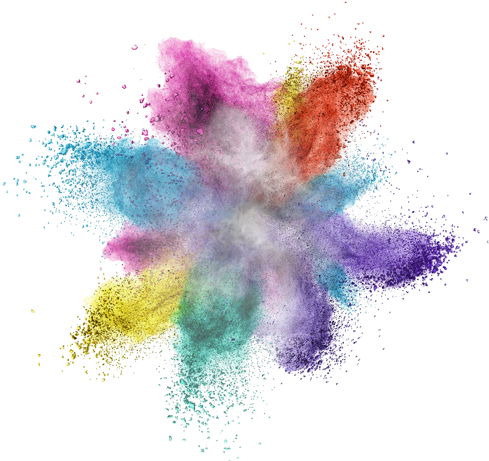 Colorful Powder Explosion Png Image - Color Powder Explosion Transparent Background (1000x1000), Png Download