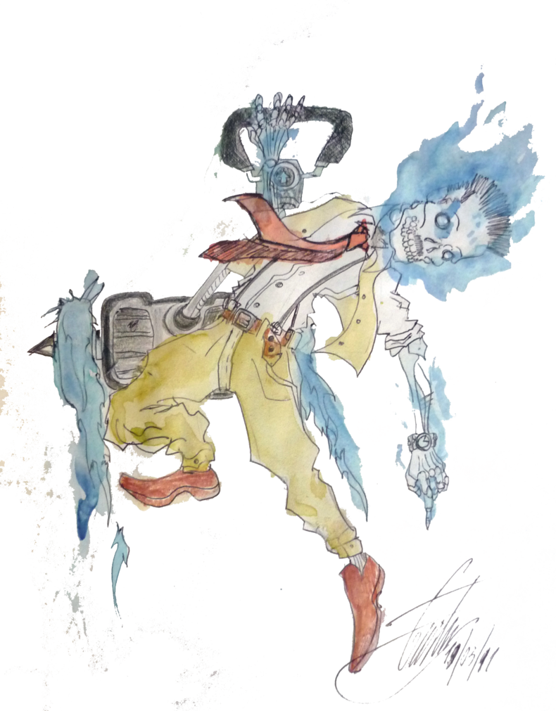 Blue Drawing Ghost Rider - Drawing (790x1011), Png Download