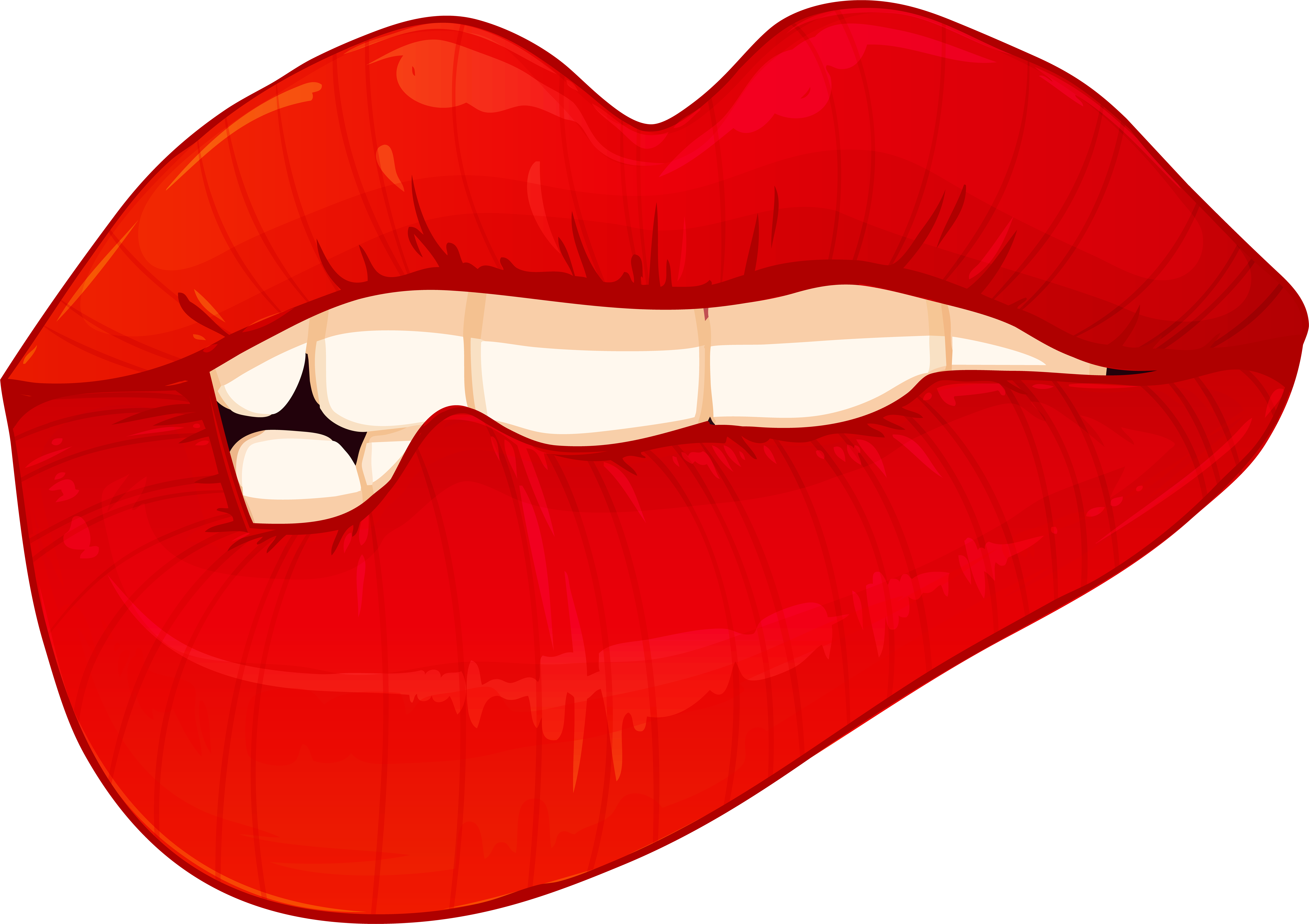 Biting Lips Png Clip Art - Clip Art (8000x5797), Png Download