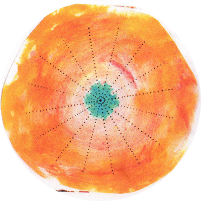Closed Eye Blazing Fire - Circle (400x400), Png Download