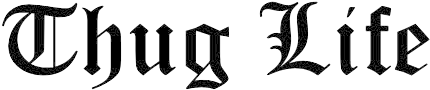Thug Life Text - Thug Life Text Png (525x300), Png Download
