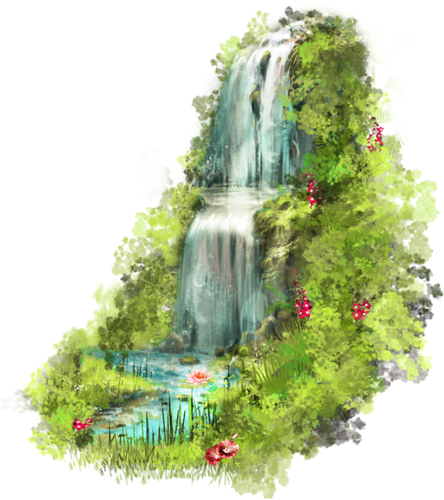 Download Waterfall Free Png - Waterfall (444x500), Png Download