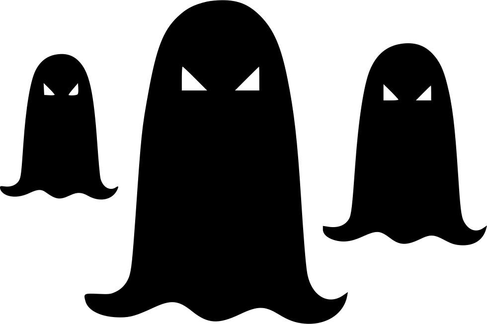 Halloween Ghost Vector Free Download Png Image - Halloween Ghost Black (980x652), Png Download