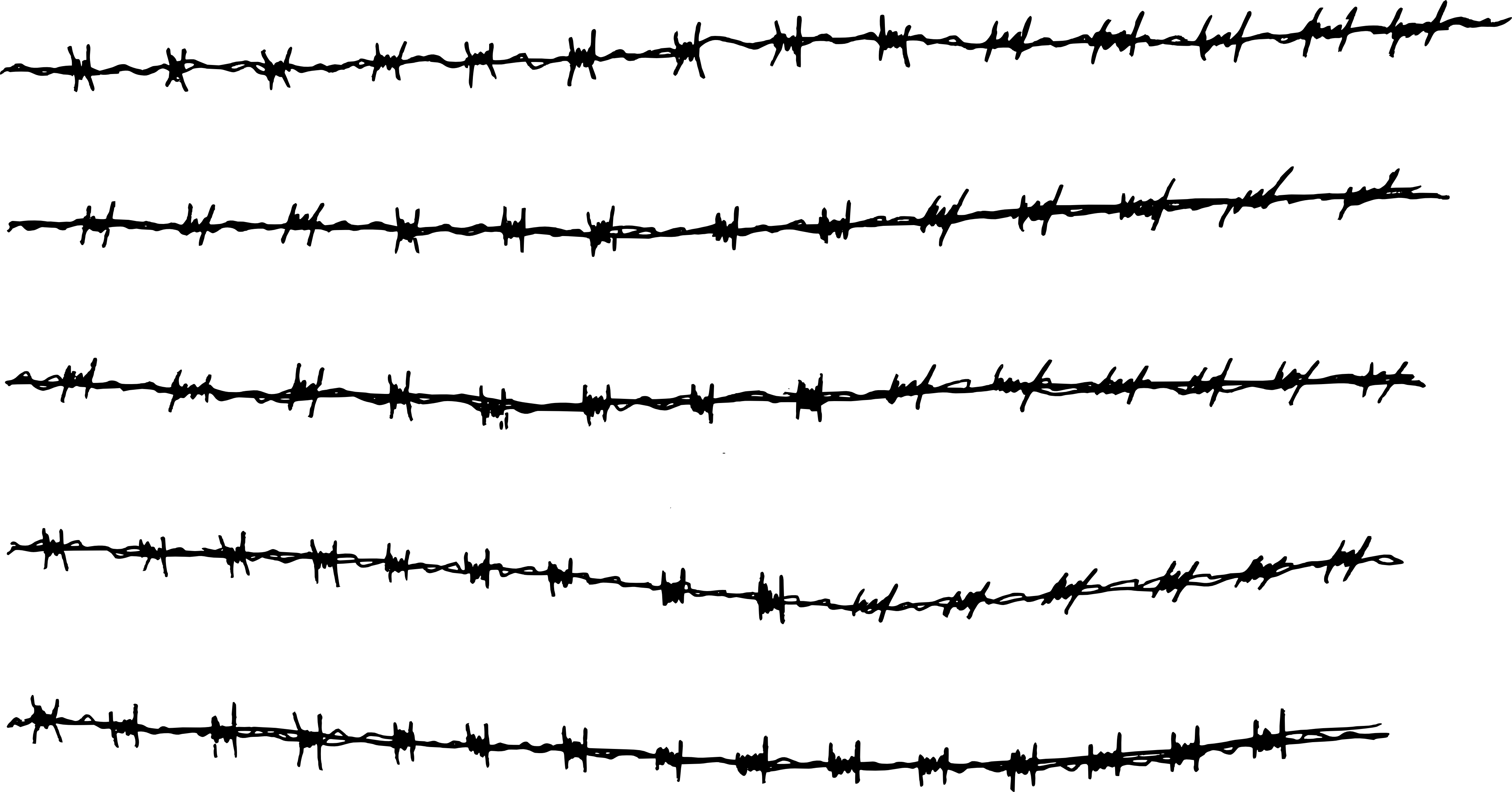 Free Download - Barbed Wire Fence Png (4000x2097), Png Download