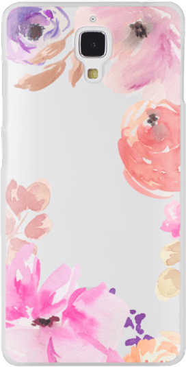 Cute Painted Flowers / Watercolor Flowers Iphone Fresca - Cherry Blossom (300x547), Png Download