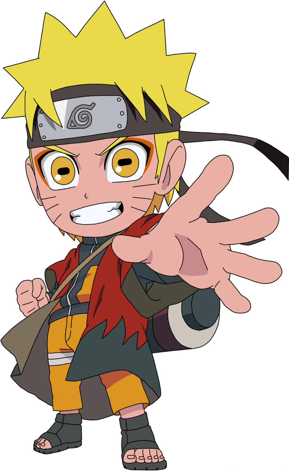 Sage Mode Naruto - Naruto Chibi (1010x1600), Png Download