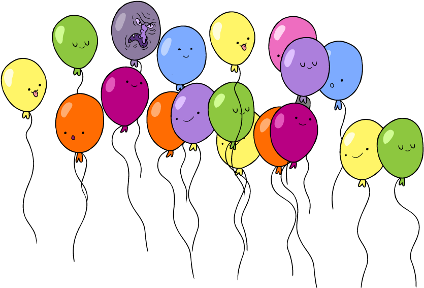 Balloons - Balloons From Adventure Time (871x572), Png Download