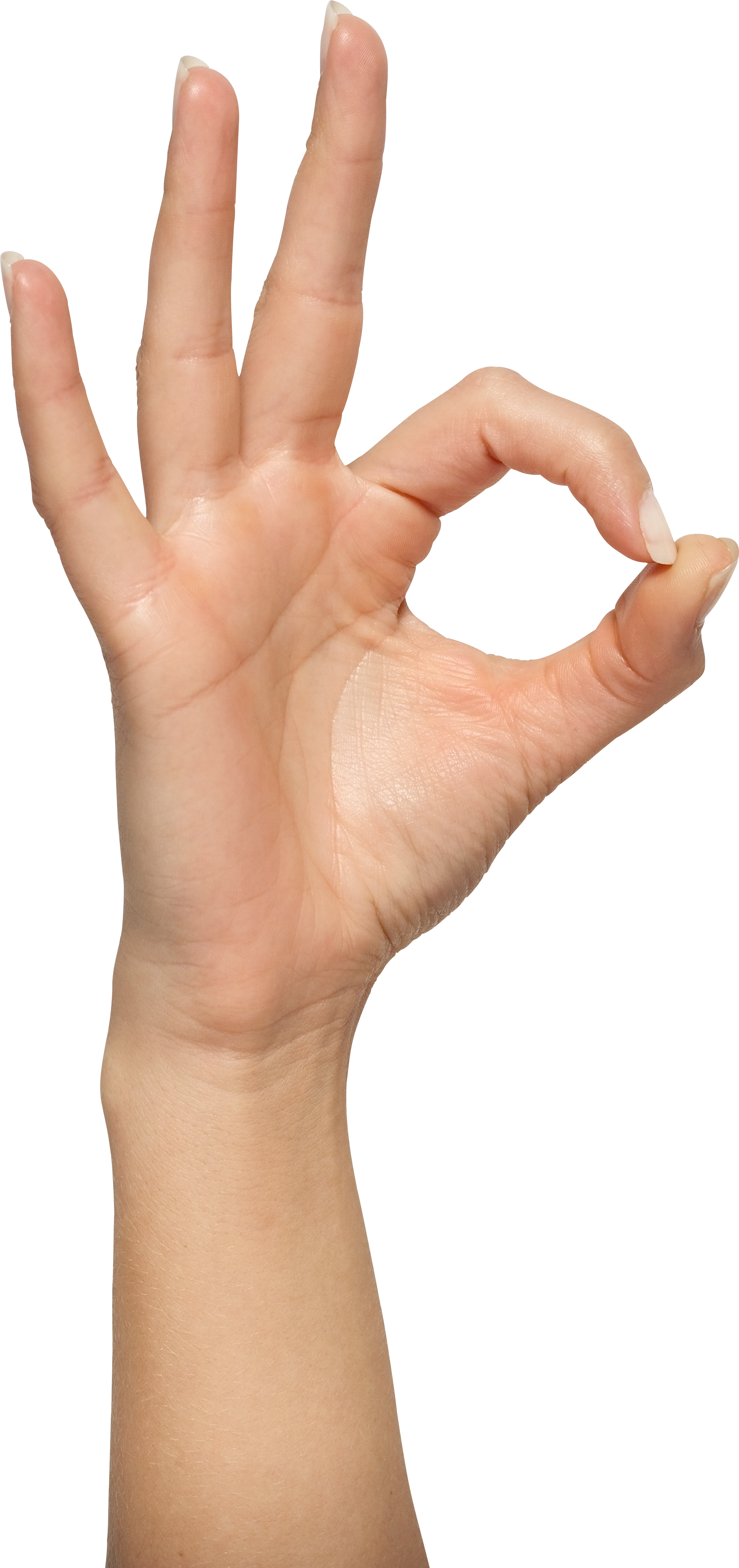 Three Finger Hand Png Image - Ok Hand Sign Png (2087x4427), Png Download