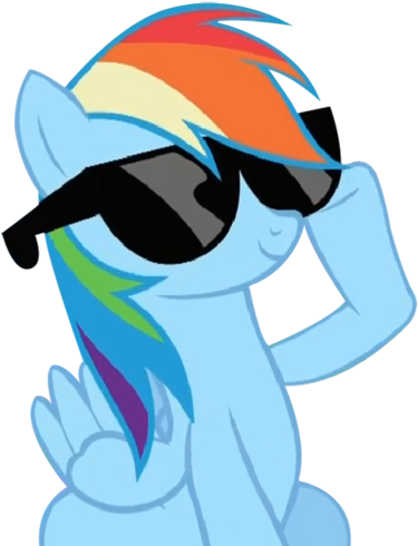 Rainbow Dash Sunglasses (500x500), Png Download