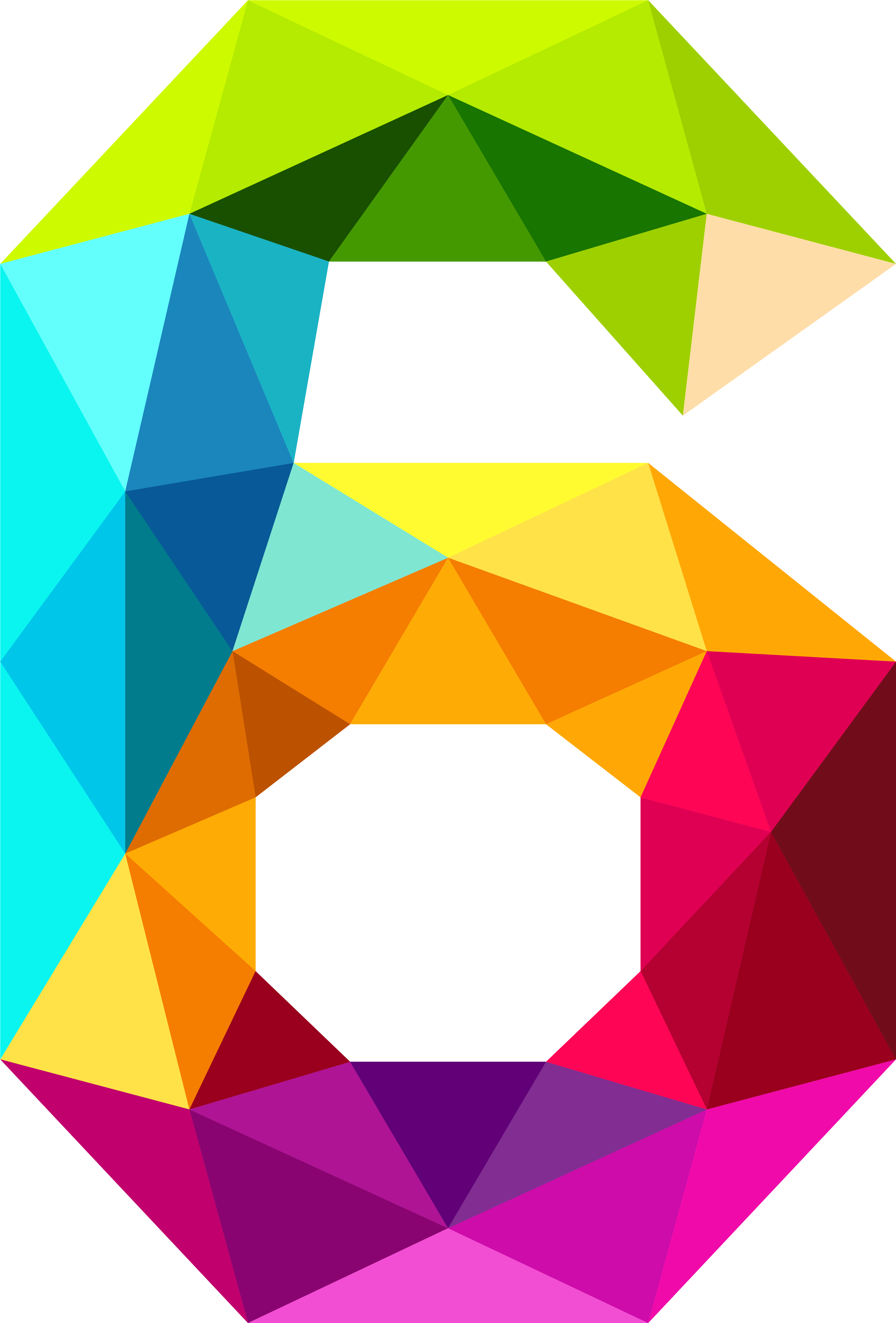 Triangles Number Six Png Image Gallery View - Six Clipart (3879x5667), Png Download