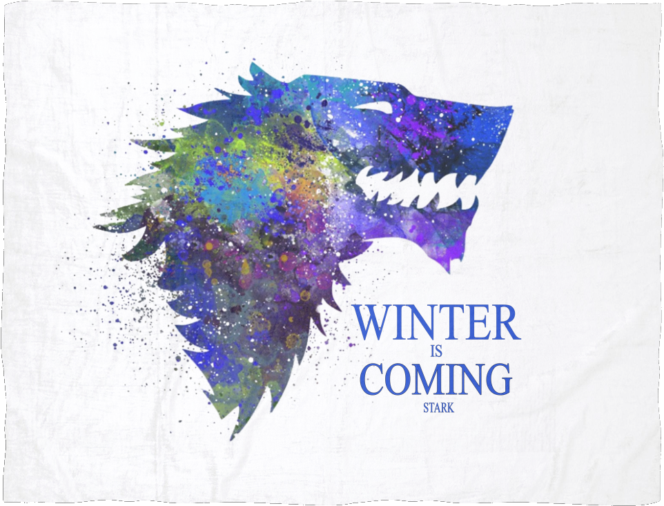 Game Of Thrones Fleece Blanket Winter Is Coming - Game Of Thrones Hd Print (1024x1024), Png Download