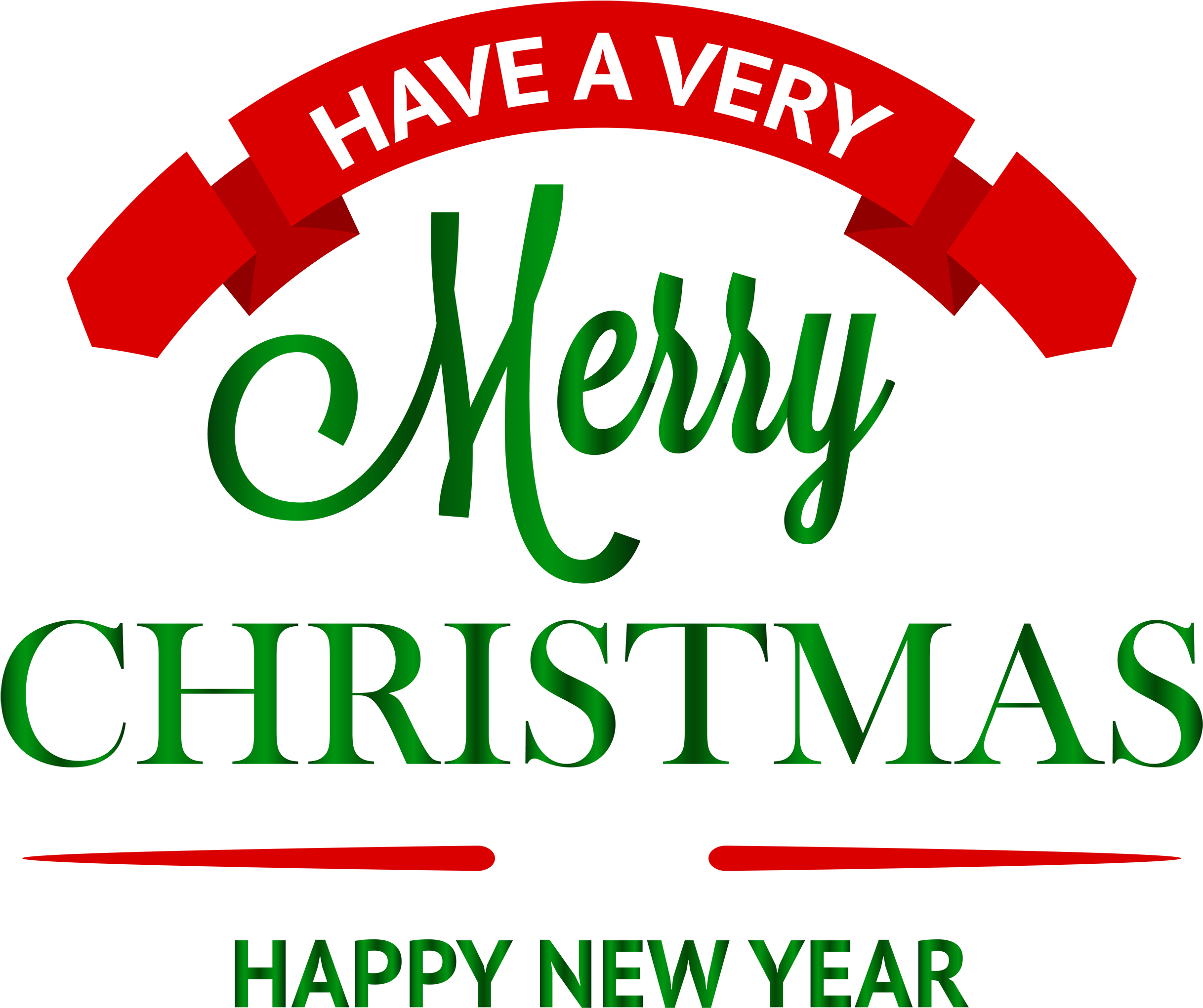 Have A Merry Christmas Decoration Png Clipart - Merry Christmas And Happy New Year Png (2500x2096), Png Download